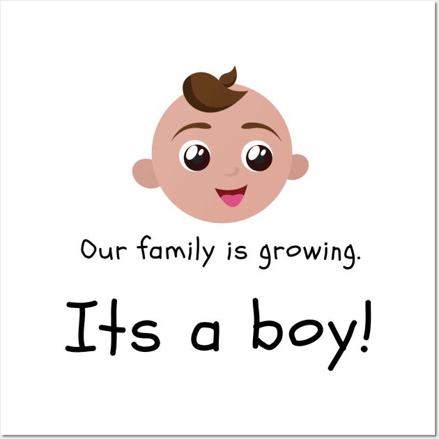 Love this 'Our family is growing. Its a boy' t-shirt! Wall Art by Valdesigns